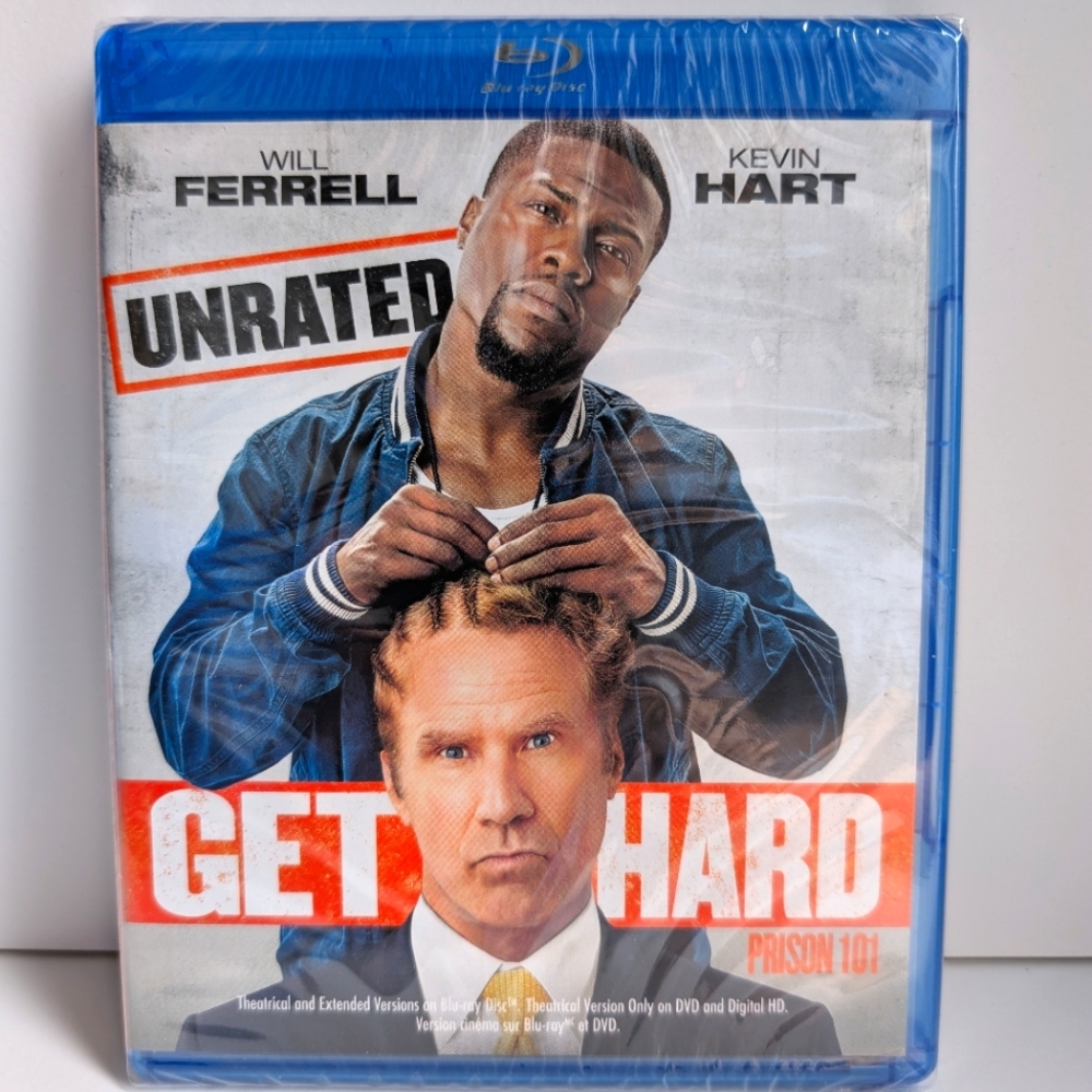 4/$20 - GET HARD - Blu Ray - NEW seal - Kevin Hart & Will Ferrell